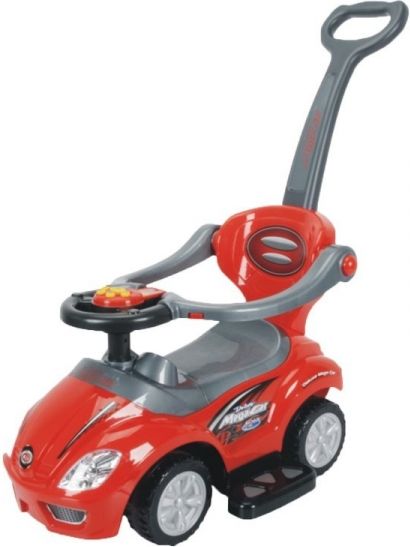 EURO BABY Euro Baby Odstrkovadlo, odrážedlo 3v1 AUTO - červené - obrázek 1
