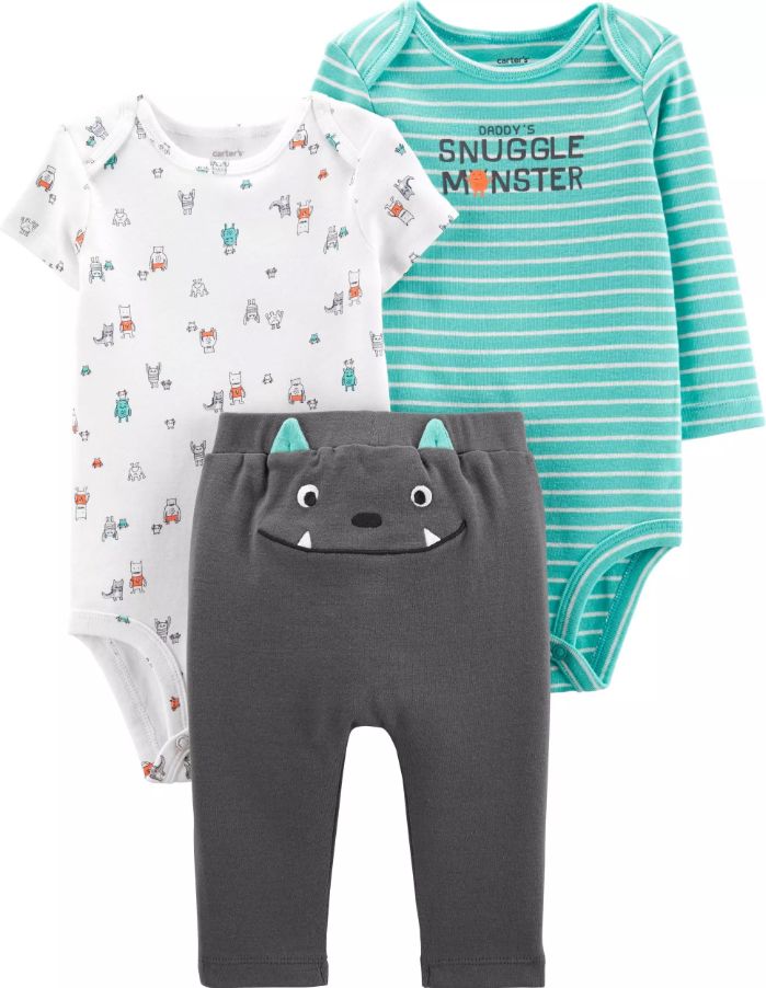 CARTER'S Set 3-dílný Příšerka - 6m/vel. 68 - obrázek 1