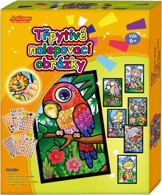 ARTLOVER Třpytivé nalepovací obrázky - sada 6ks - obrázek 1