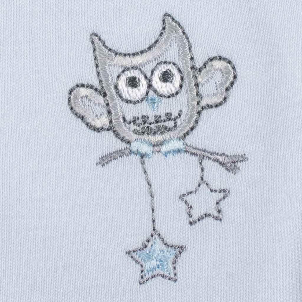 Kojenecké celorozepínací body New Baby Owl modré 56 (0-3m) - obrázek 2