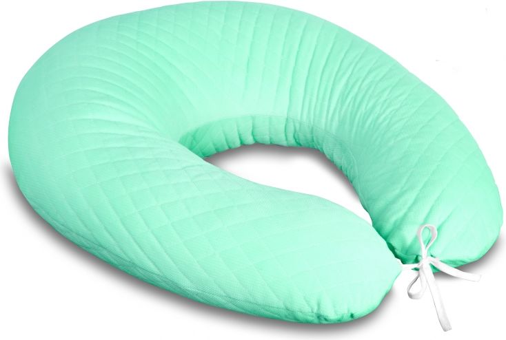 Miminu Kojící polštář - relaxační poduška 175 cm,Velvet lux Miminu, prošívaný - mátový - obrázek 1