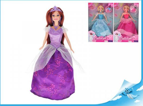 MIKRO TRADING Panenka princezna kloubová fialové šaty - obrázek 1