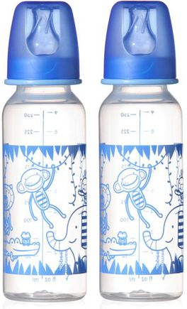 Tommee Tippee láhev 2 ks Basic modrá 250ml - obrázek 1