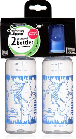 Tommee Tippee láhev 2 ks Basic modrá 250ml - obrázek 2