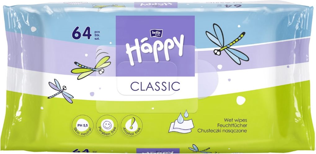 Bella Happy Classic čisticí ubrousky 4x 64 ks - obrázek 2