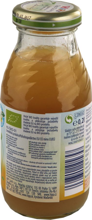 HiPP ŠŤÁVA BIO Hrušková šťáva 200ml - obrázek 2