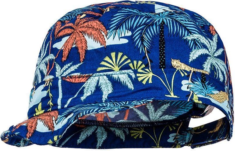 Maximo Kids Boy Cap Organic Cotton - echtblau-terrakotta-palmen 51 - obrázek 1