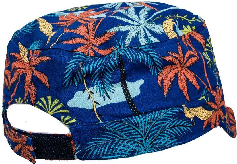 Maximo Kids Boy Cap Organic Cotton - echtblau-terrakotta-palmen 51 - obrázek 2