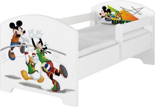 BabyBoo Dětská postel Disney - Mickey Volleyball - bílá, s matrací, 160 x 80 cm - obrázek 1