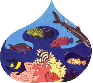 FAUNA Dřevěné puzzle Vodní svět: Rudé moře - obrázek 1