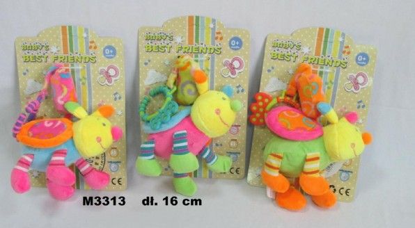 Brouček chrastítko plyš 17cm asst 3 druhy - obrázek 1