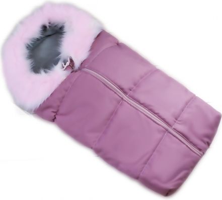 Fusak nejen do autosedačky Baby Nellys ® Eskymo s kožíškem, fuchsyová/růžová - obrázek 1