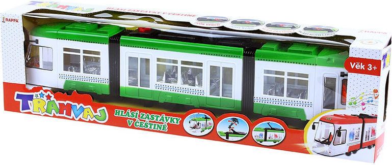 Rappa Tramvaj mluvící česky se zvukem a světlem zelená - obrázek 2