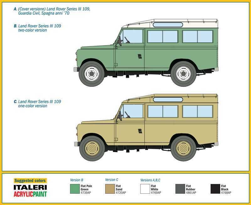 ITALERI Model Kit auto 6542 – LAND ROVER III 109 „Guardia Civil“ (1:35) - obrázek 6