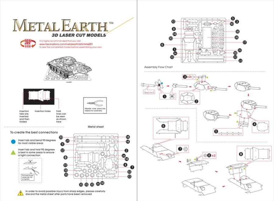 METAL EARTH 3D puzzle Tank T-34 - obrázek 2