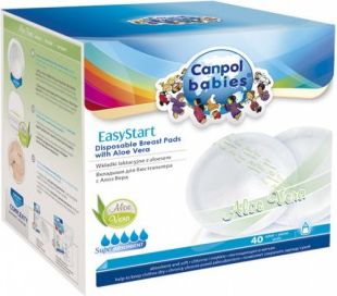 Vložky do podprsenky, Canpol babies, EasyStart s Aloe Vera 40ks - obrázek 1