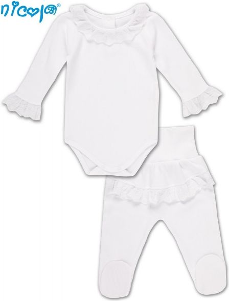 Nicol Soupravička NICOL ELEGANT BABY GIRL - body dl. rukáv a polodupačky 74 (6-9m) - obrázek 1