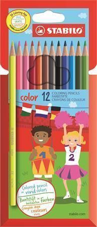 Barevné pastelky sada "Color Swano", šestihranné, 12 barev, STABILO, set 12 ks - obrázek 1