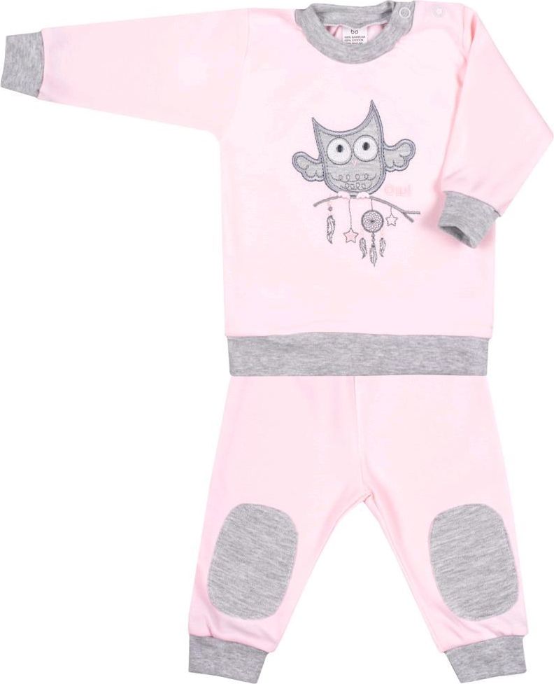 2-dílná kojenecká souprava New Baby Owl růžová 74 (6-9m) - obrázek 1