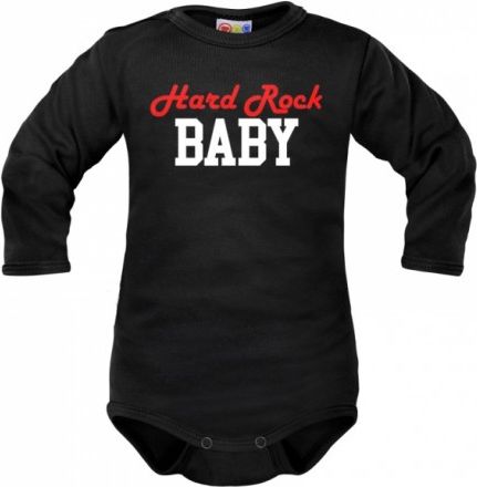 Body dlouhý rukáv Dejna Hard rock Baby - černé, Velikost koj. oblečení 80 (9-12m) - obrázek 1