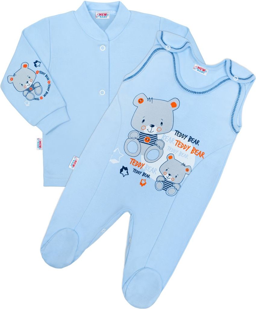 2-dílná souprava New Baby teddy modrá 50 - obrázek 1