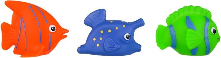 Hencz Toys Hencz Toys Gumové zvířátka do vody - rybičky, 3ks v balení - obrázek 1