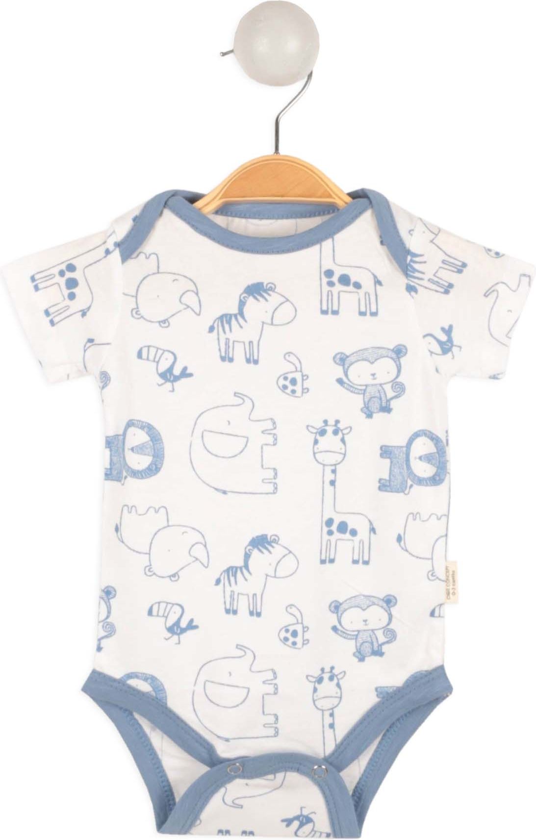 Kojenecké body Cigit Kids - 3-6měsíců/ 62-68/Bílá/100% Bavlna - obrázek 1
