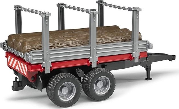 Bruder Traktor Massey Ferguson 7480 s čelním nakladačem a přepravníkem klád - obrázek 7