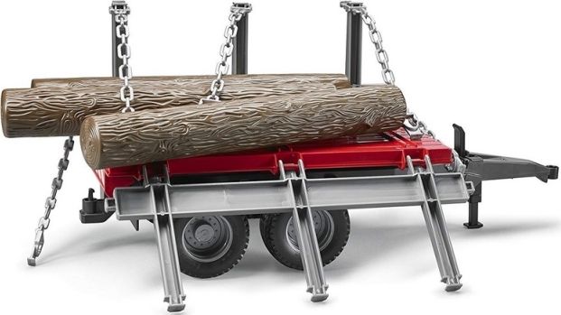 Bruder Traktor Massey Ferguson 7480 s čelním nakladačem a přepravníkem klád - obrázek 8
