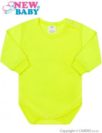 Kojenecké body s dlouhým rukávem New Baby neonové, Zelená, 50 - obrázek 1