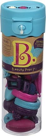 B-Toys Spojovací korále a tvary Pop Arty 50 ks fialové/tyrkysové - obrázek 1