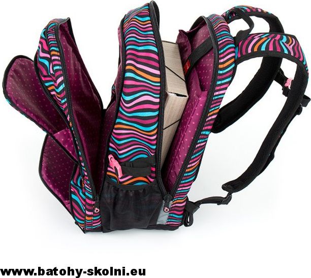 Studentský dívčí  batoh Topgal HIT 858 H Pink vlnky - Doprava Zdarma - obrázek 12
