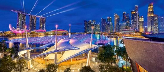 CASTORLAND Panoramatické puzzle Marina Bay, Singapur 600 dílků - obrázek 1