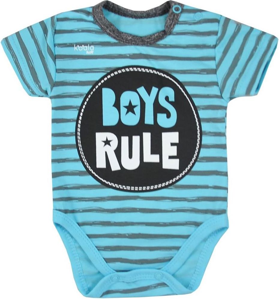 Kojenecké letní body Koala Boys Rule modré 86 (12-18m) - obrázek 1