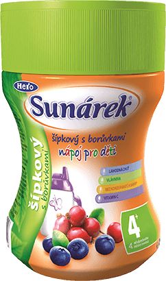 6x SUNÁREK Dobré ráno šípek, borůvka rozpustný nápoj - dóza 200g - obrázek 2