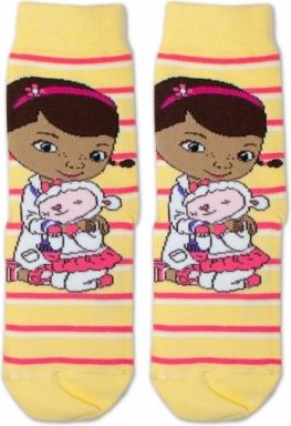 Bavlněné ponožky Disney Doc McStuffins - žluté, Velikost koj. oblečení 23-26 vel. ponožek - obrázek 1