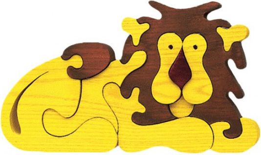 FAUNA Dřevěné puzzle Lev velký - obrázek 1