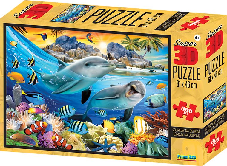 3D PUZZLE - Západ slunce 300 ks - obrázek 1
