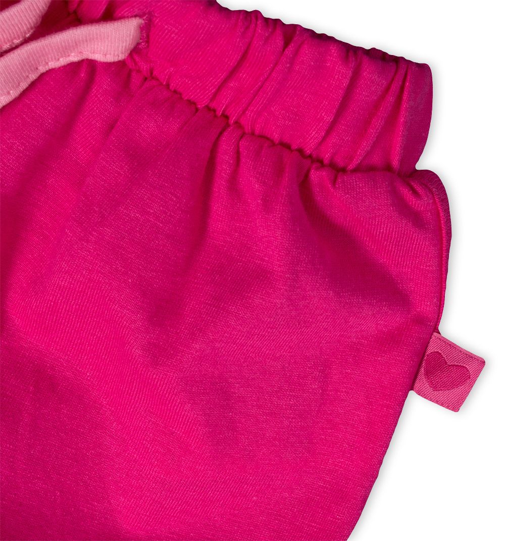 Dívčí bavlněné šortky KNOT SO BAD SRDÍČKO růžové Velikost: 68 - obrázek 3