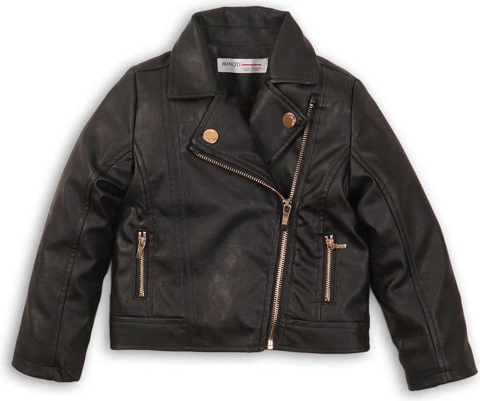 Minoti Bunda dívčí koženková Biker černá 122/128 - obrázek 3