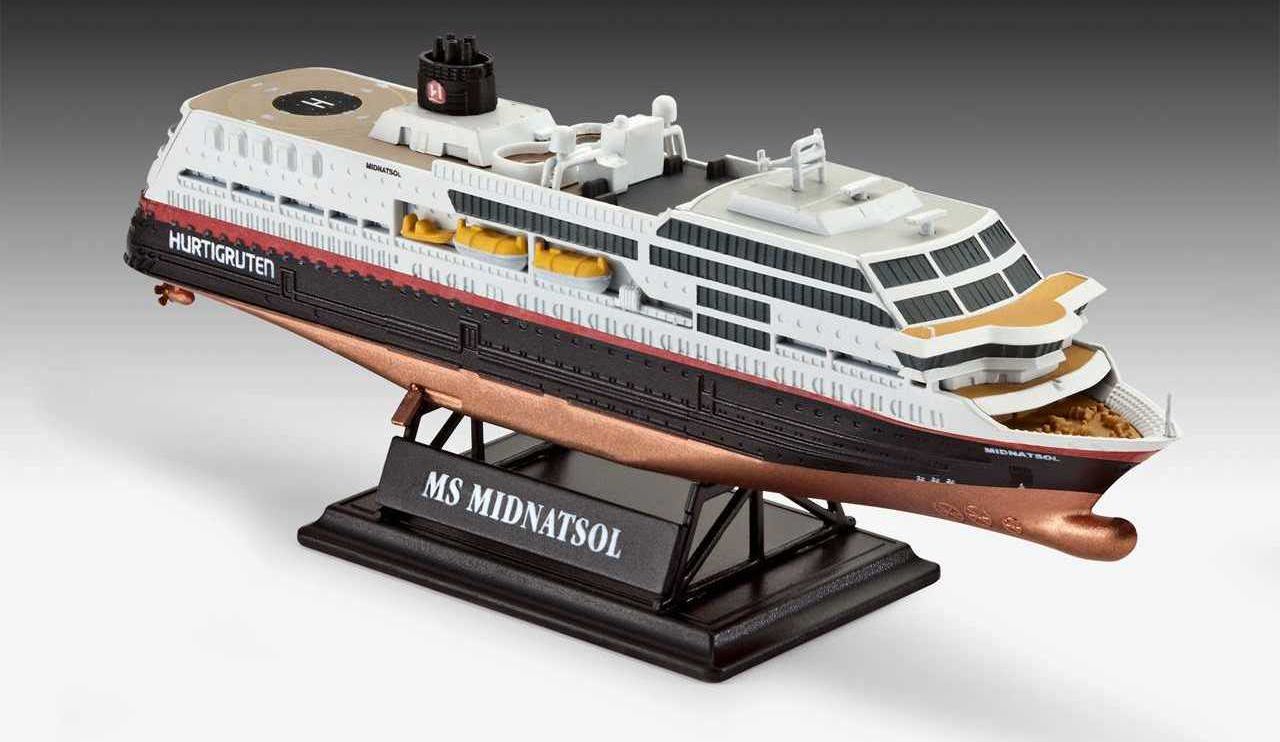 REVELL Gift-Set loď 05692 - 125 Years Hurtigruten TROLLFJORD & MIDNATSOL (1:1200) - obrázek 11