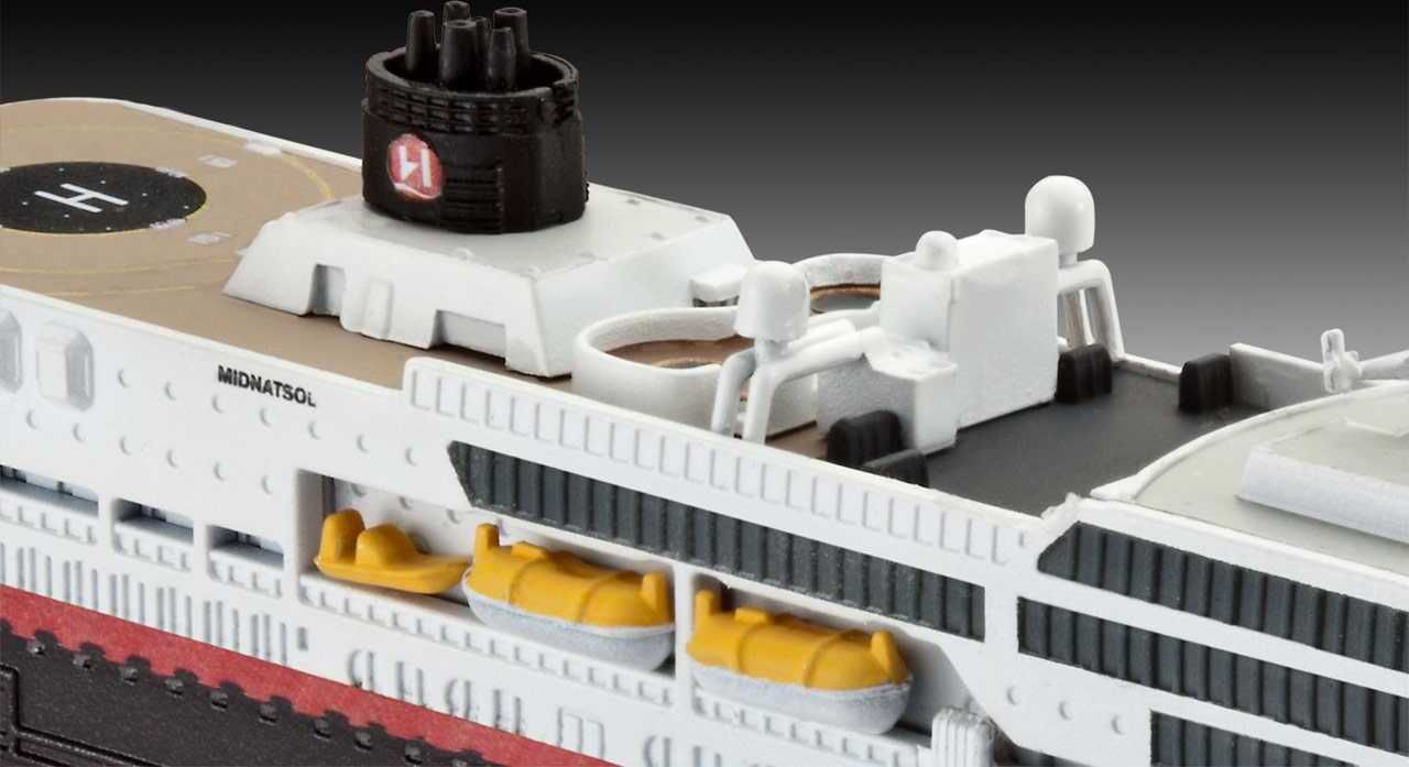 REVELL Gift-Set loď 05692 - 125 Years Hurtigruten TROLLFJORD & MIDNATSOL (1:1200) - obrázek 3