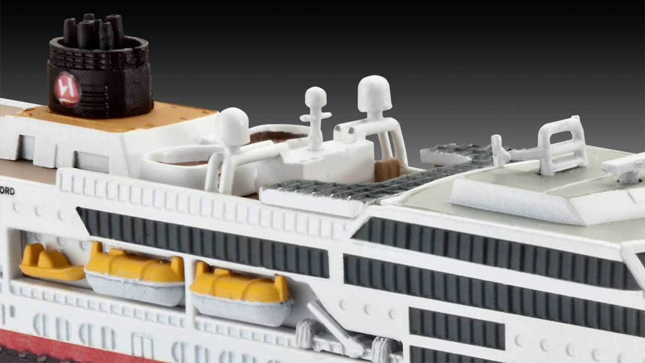 REVELL Gift-Set loď 05692 - 125 Years Hurtigruten TROLLFJORD & MIDNATSOL (1:1200) - obrázek 5