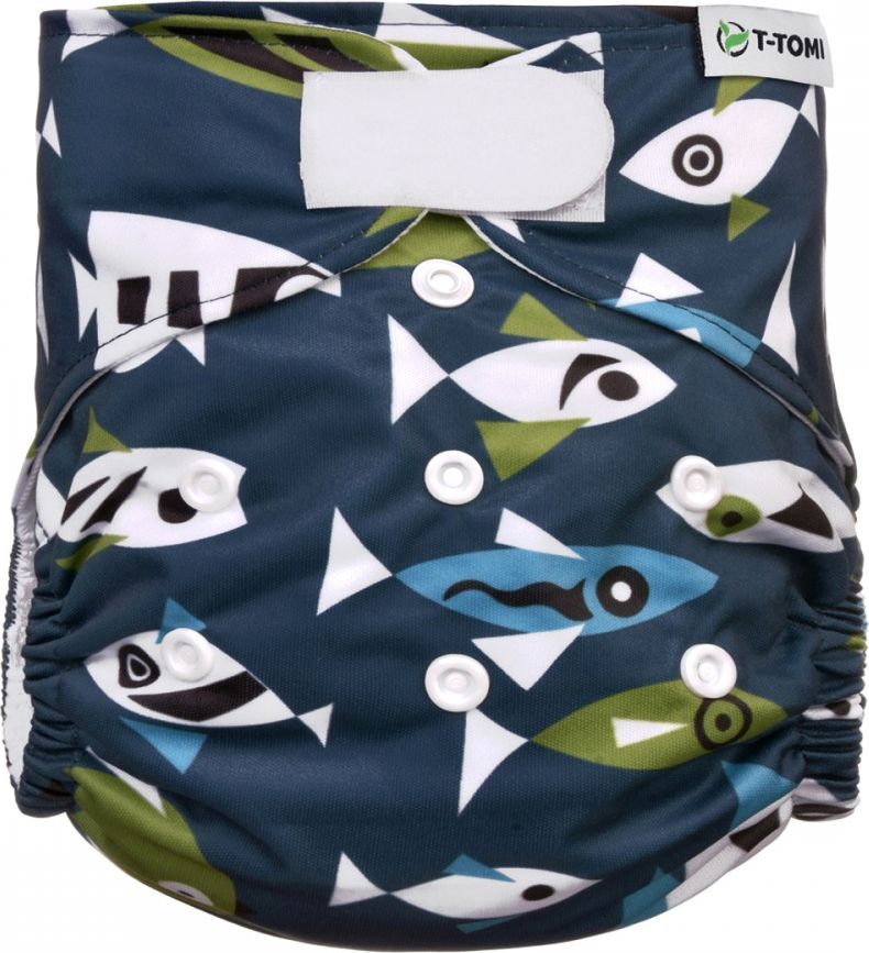 T-TOMI Kalhotková plena AIO - přebalovací set suchý zip, fish - obrázek 1