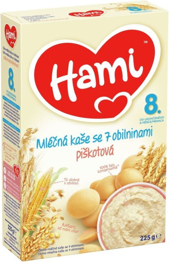 Hami kaše ml.se 7 oblininami piškotová 225g - obrázek 1