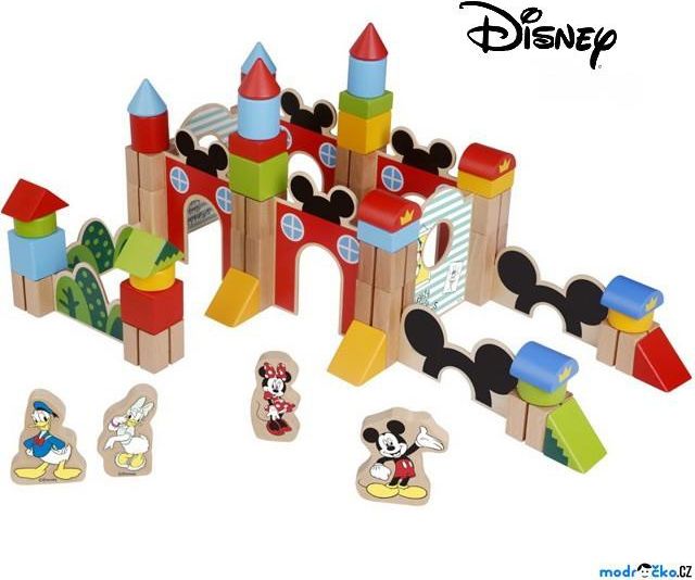 Kostky - Barevné, Mickeyho hrad velké, 60ks (Disney Derrson) - obrázek 1
