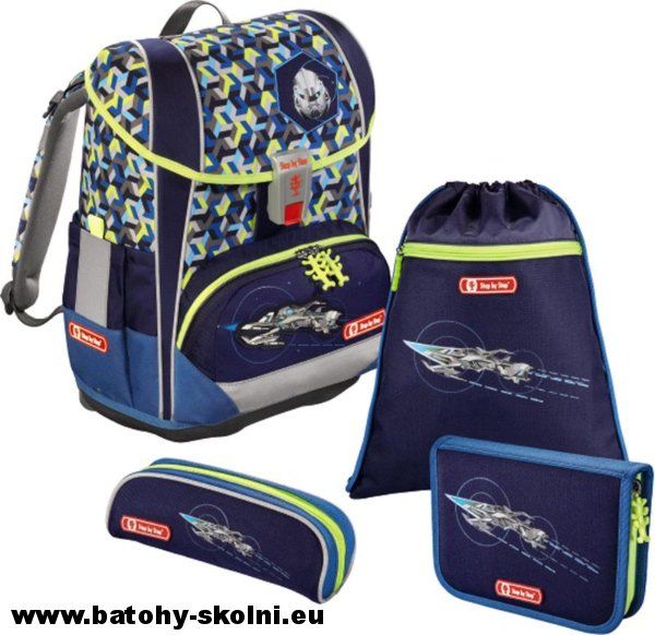 Školní aktovka Hama 4 dílný set Step by Step Light 2 Vesmírný pirát - Doprava Zdarma - obrázek 1