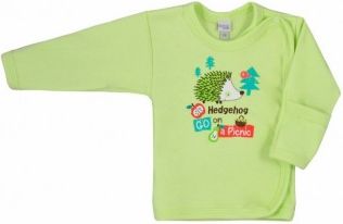 Kojenecká košilka Bobas Fashion Ježek zelená, Zelená, 68 (4-6m) - obrázek 1