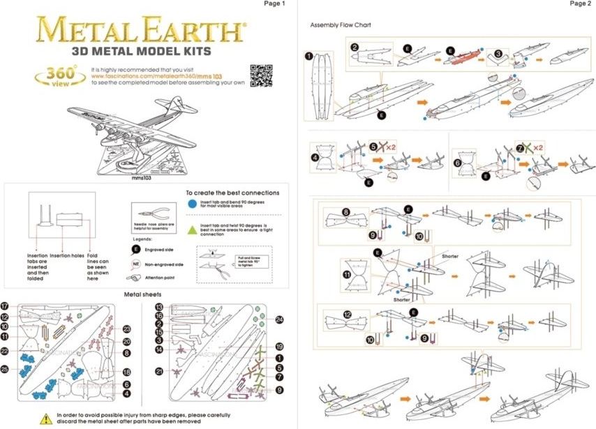 METAL EARTH 3D puzzle Pan American World Airways: China Clipper (deluxe set) - obrázek 3