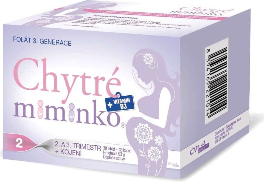 Chytré miminko methylfolát 2 s DHA tbl.60+cps.60 - obrázek 2